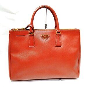 Prada Brown Leather Hand Bag lux351-092525